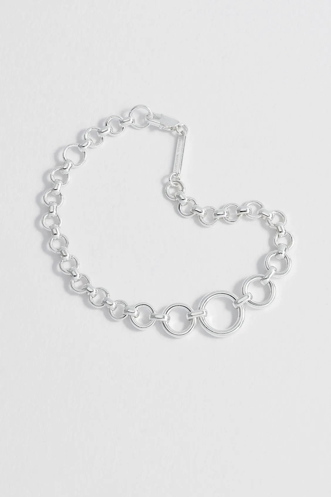 Graduated Round Link Chain Bracelet