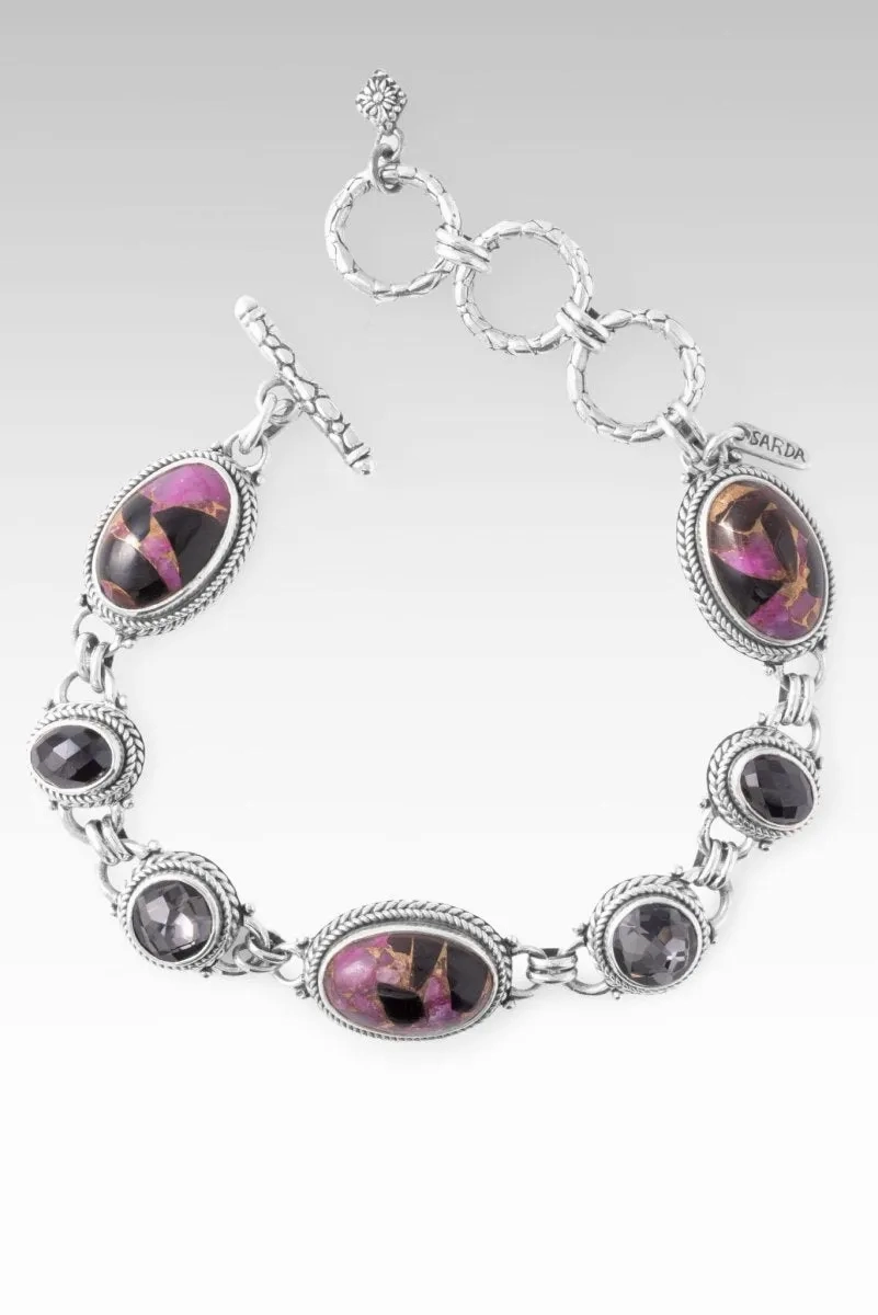 Great Unknown Bracelet? in Pink Calcite, Odyssey Black Knight? Mystic Quartz &amp; Black Spinel