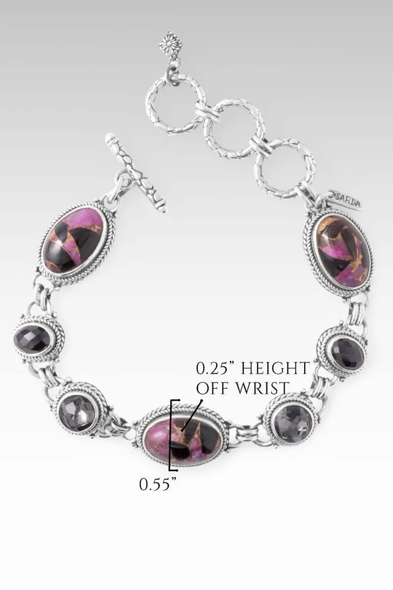 Great Unknown Bracelet? in Pink Calcite, Odyssey Black Knight? Mystic Quartz &amp; Black Spinel