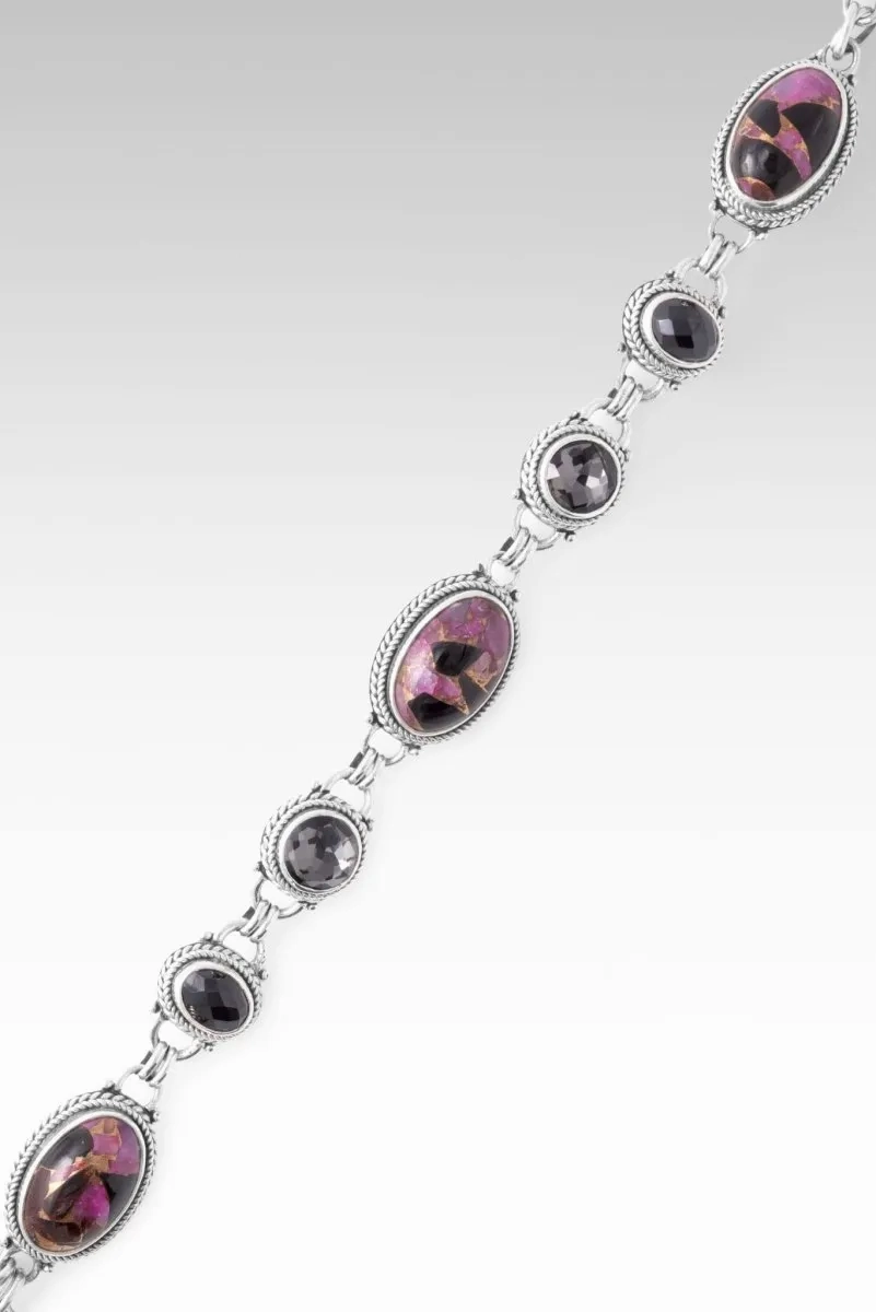 Great Unknown Bracelet? in Pink Calcite, Odyssey Black Knight? Mystic Quartz &amp; Black Spinel