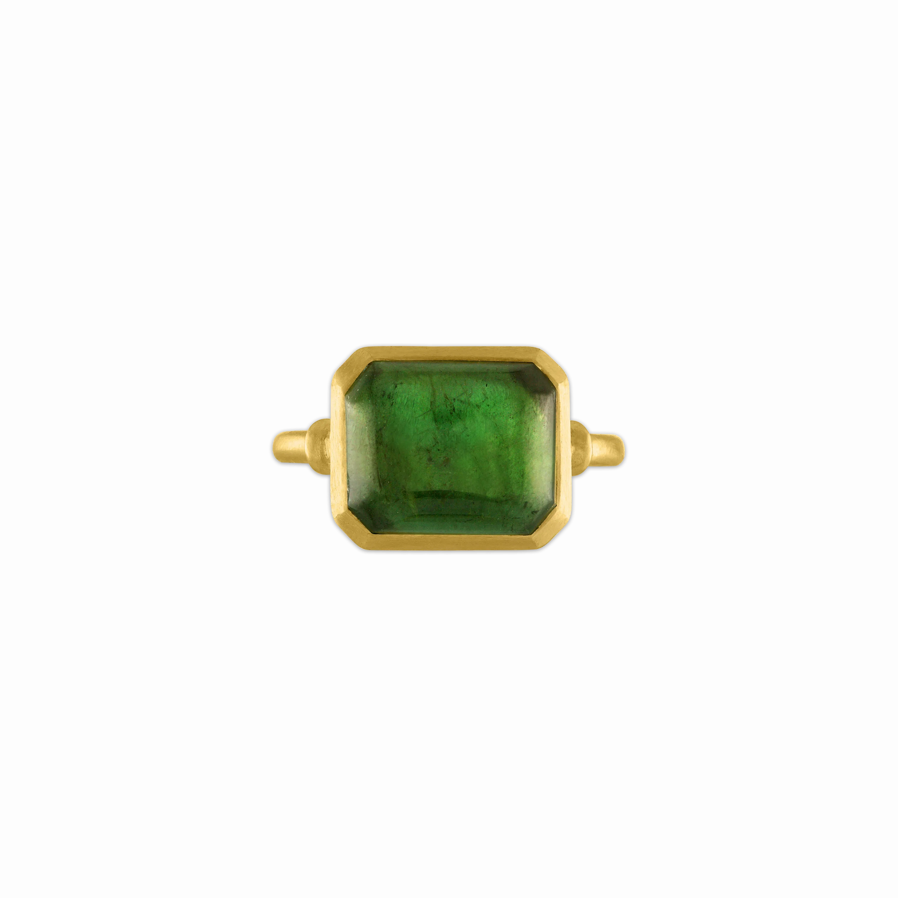Green Tourmaline Capsa Ring