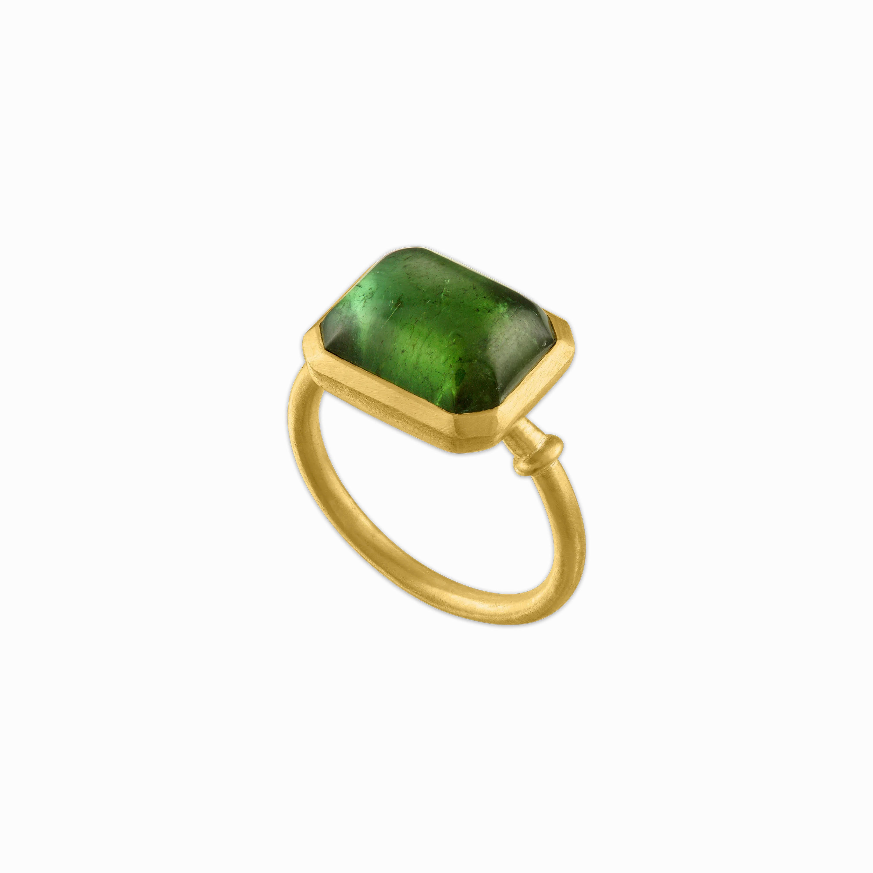 Green Tourmaline Capsa Ring