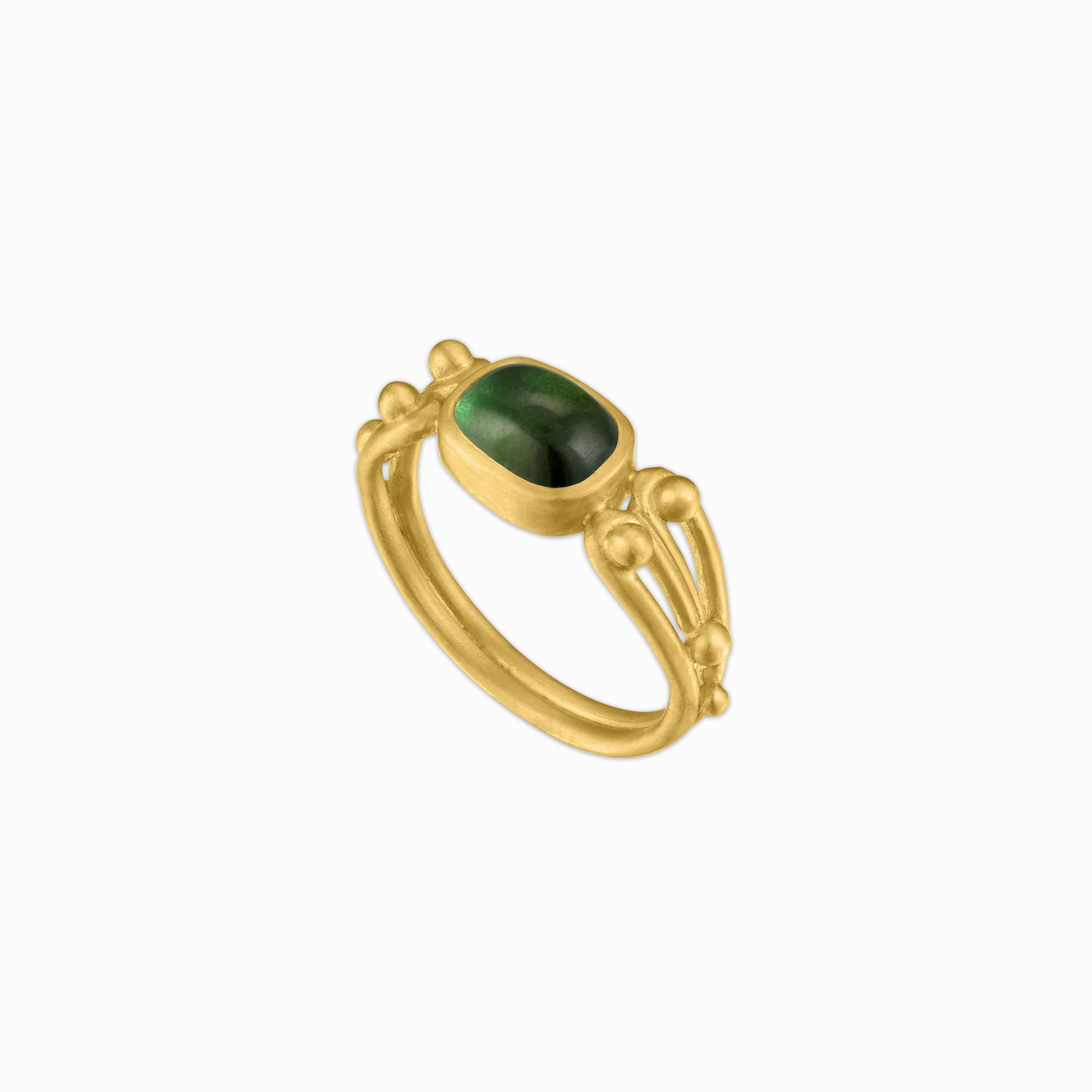 Green Tourmaline Herma Ring
