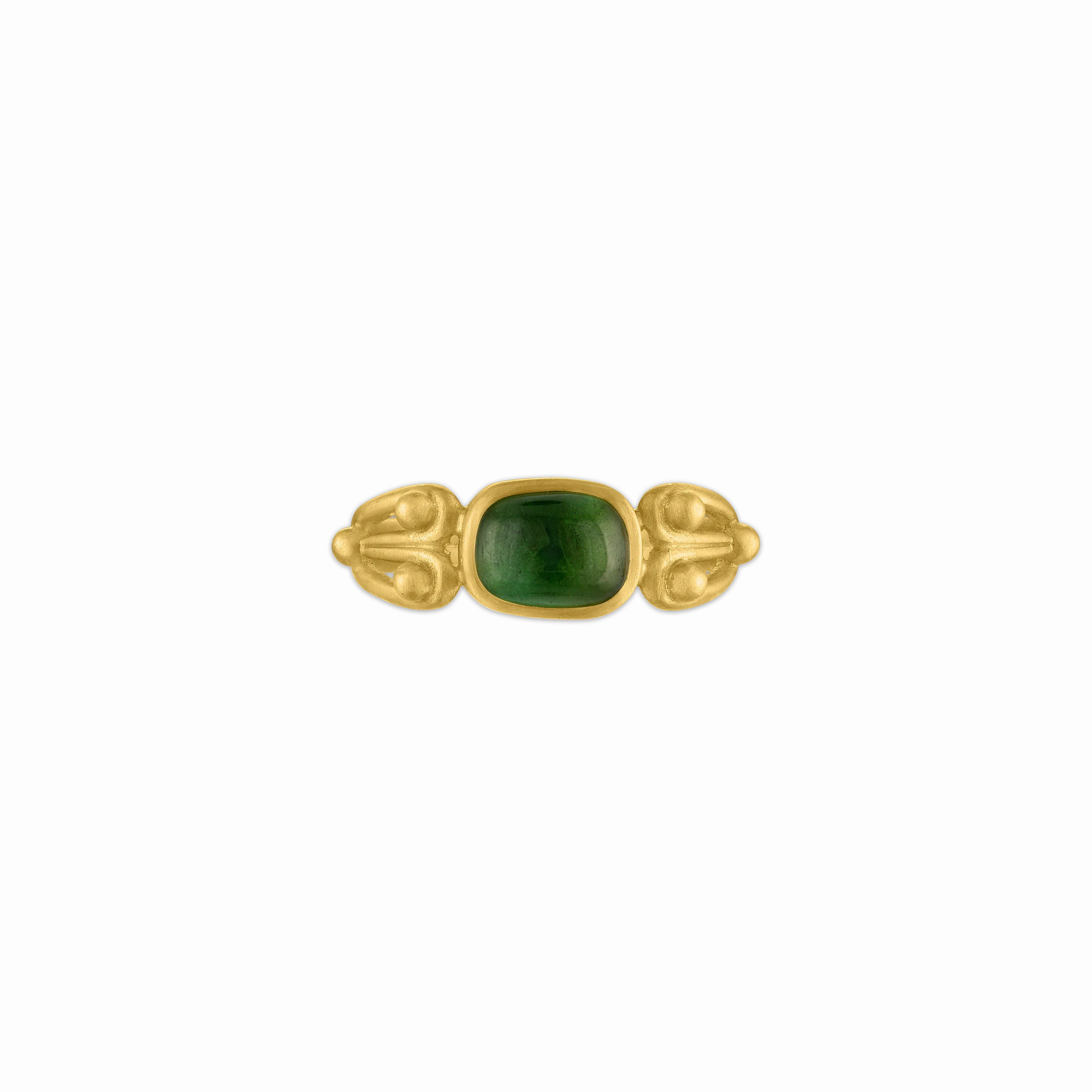 Green Tourmaline Herma Ring