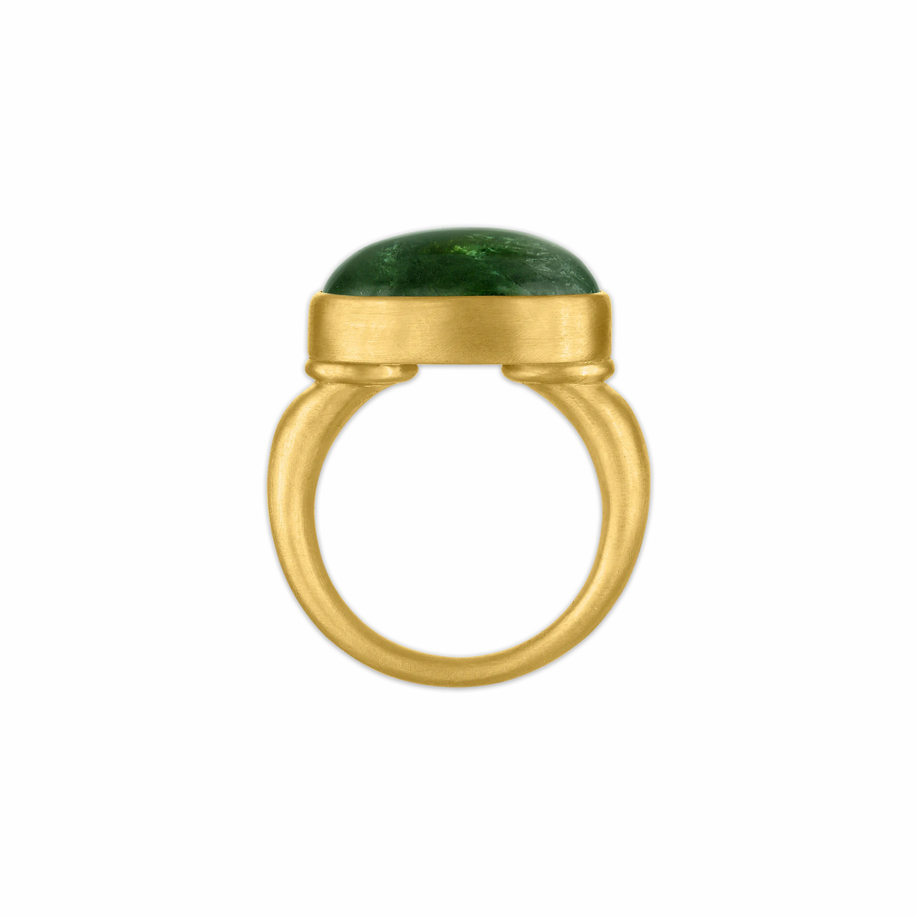 Green Tourmaline Tegula Ring