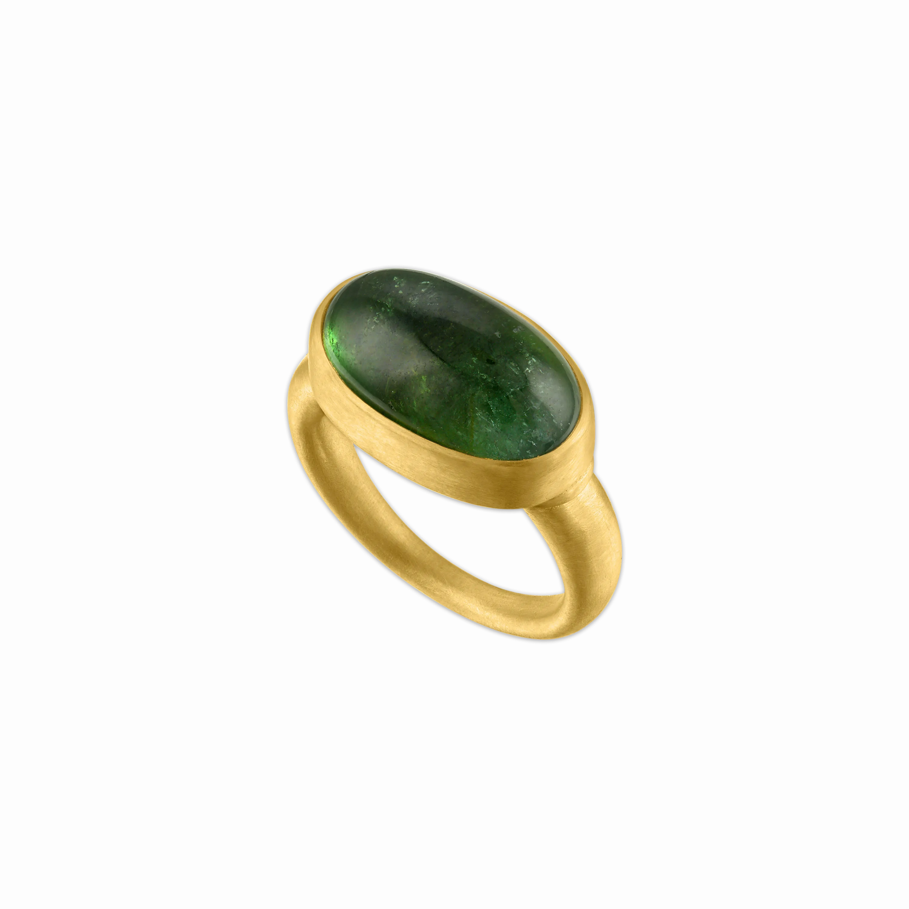 Green Tourmaline Tegula Ring
