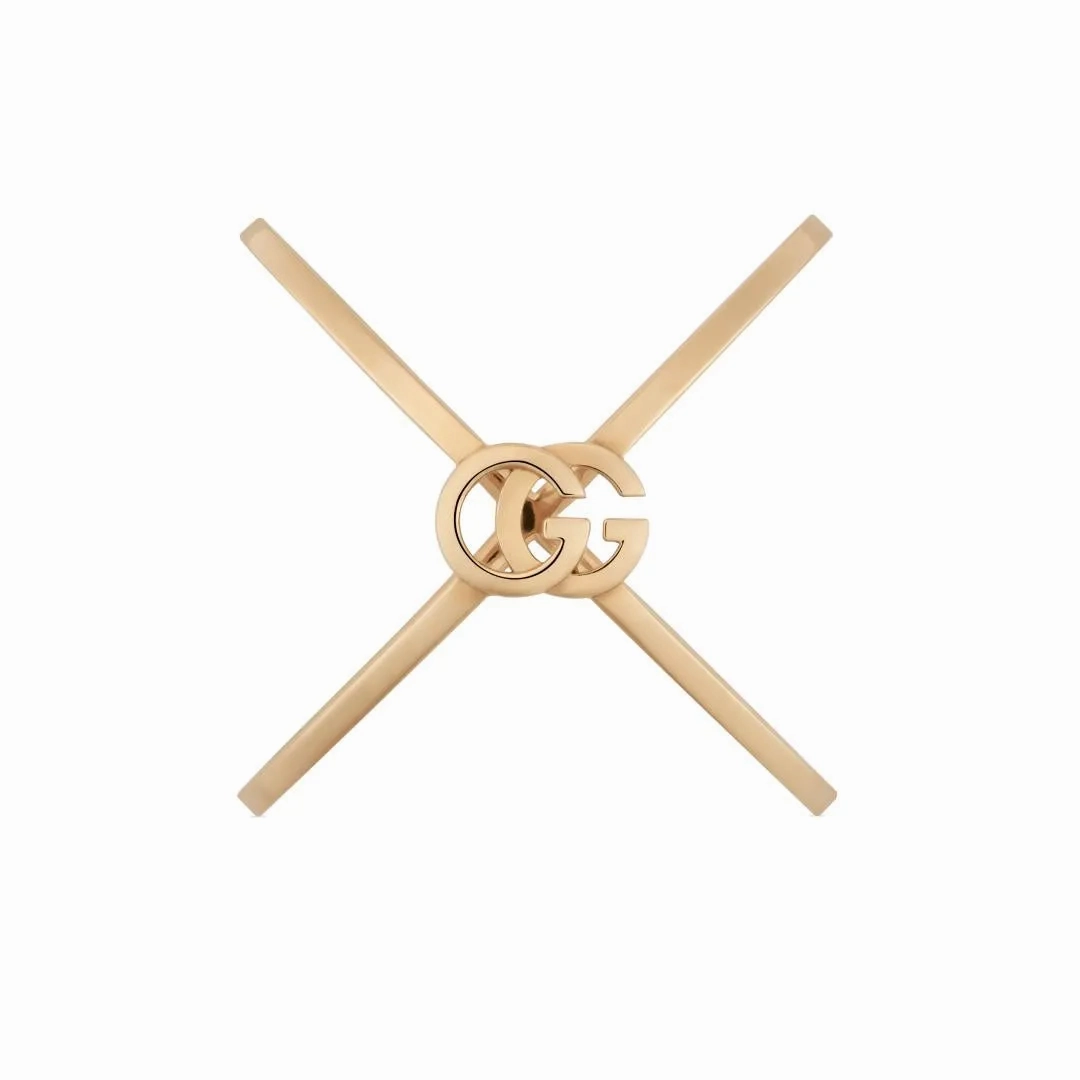Gucci GG Running 18ct Rose Gold Ring D