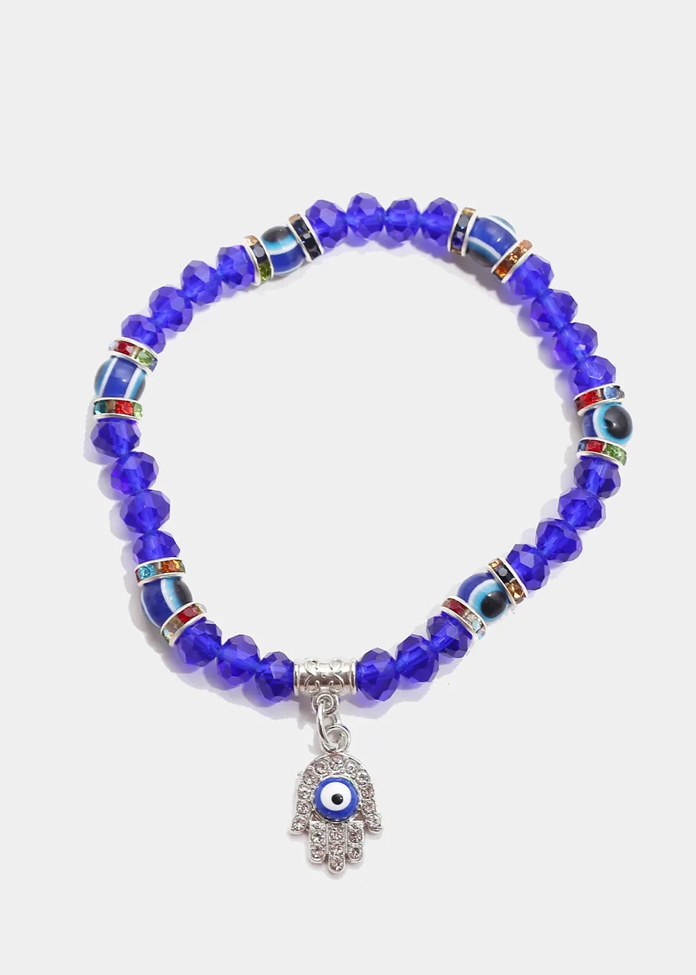 Hamsa Hand with Evil Eye Bead Bracelet