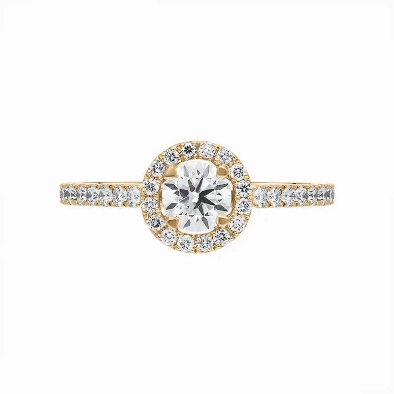 Hans D Krieger 18ct Rose Gold 0.76ct Diamond Shoulder Set Cluster Ring