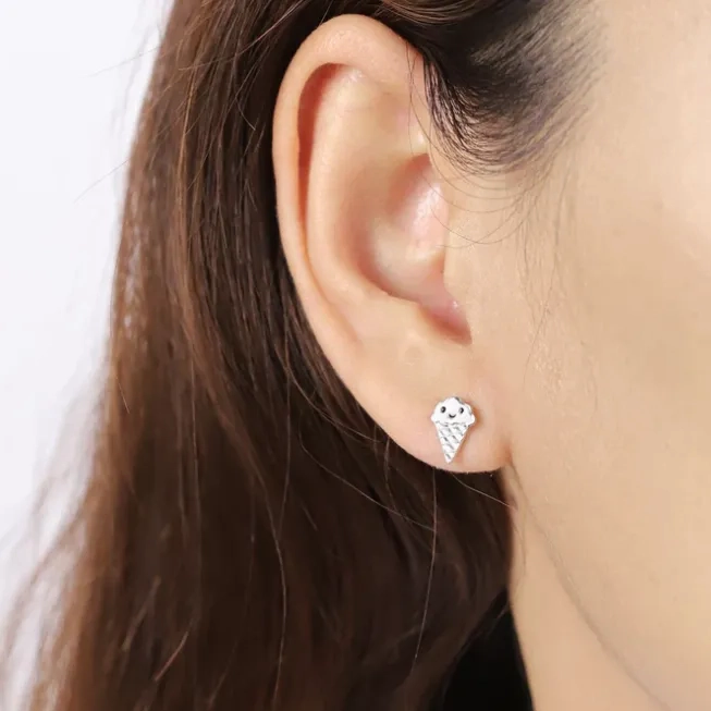 Happy Ice Cream Stud Earrings