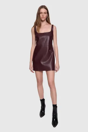 Harper Kunstleder-Kleid