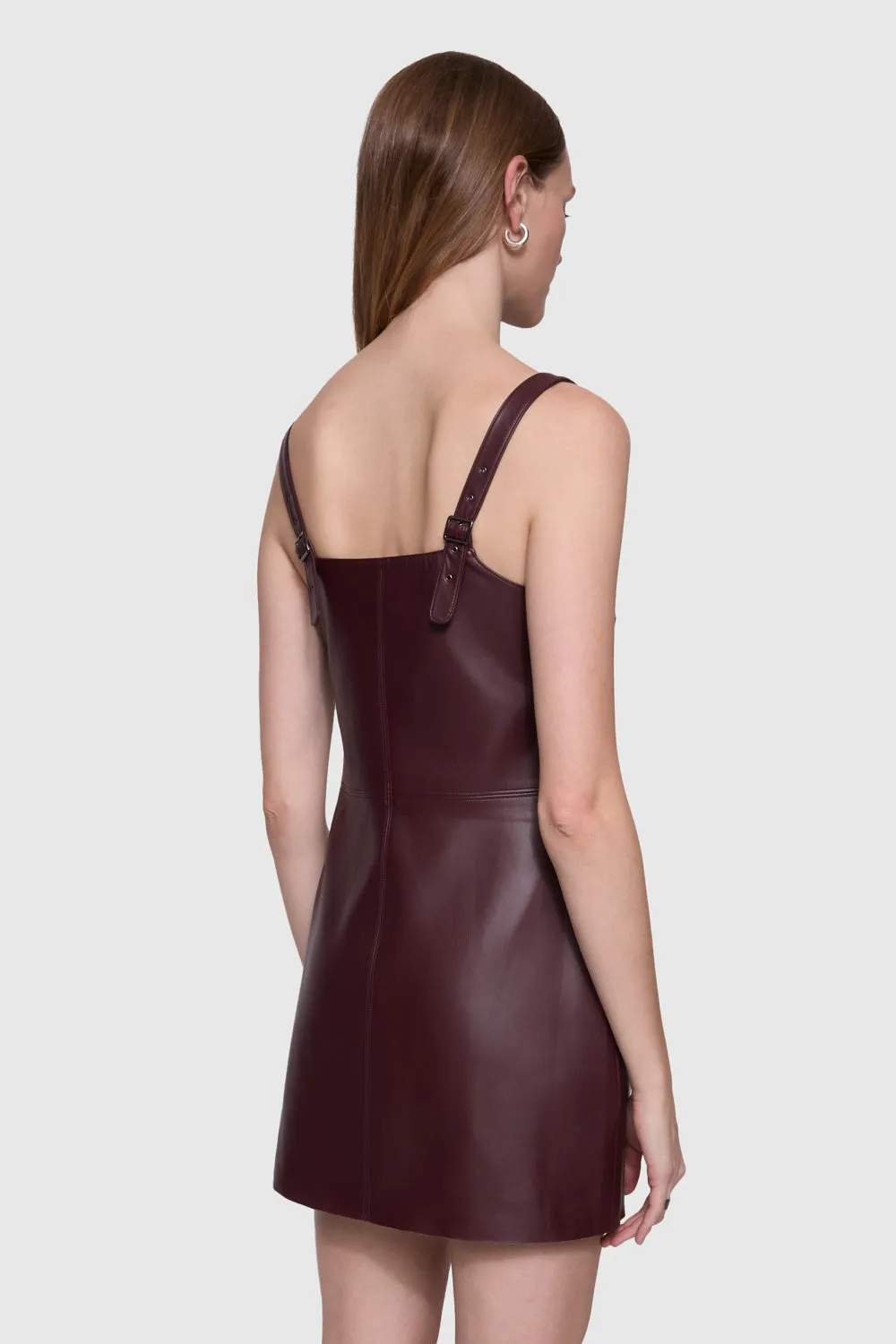 Harper Kunstleder-Kleid