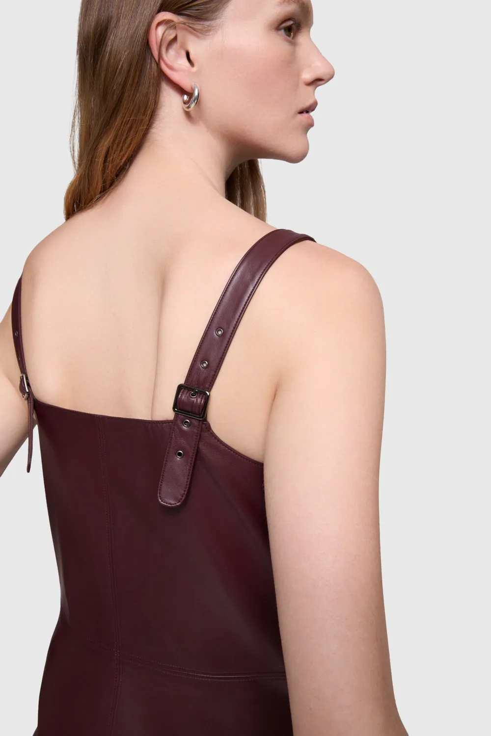 Harper Kunstleder-Kleid