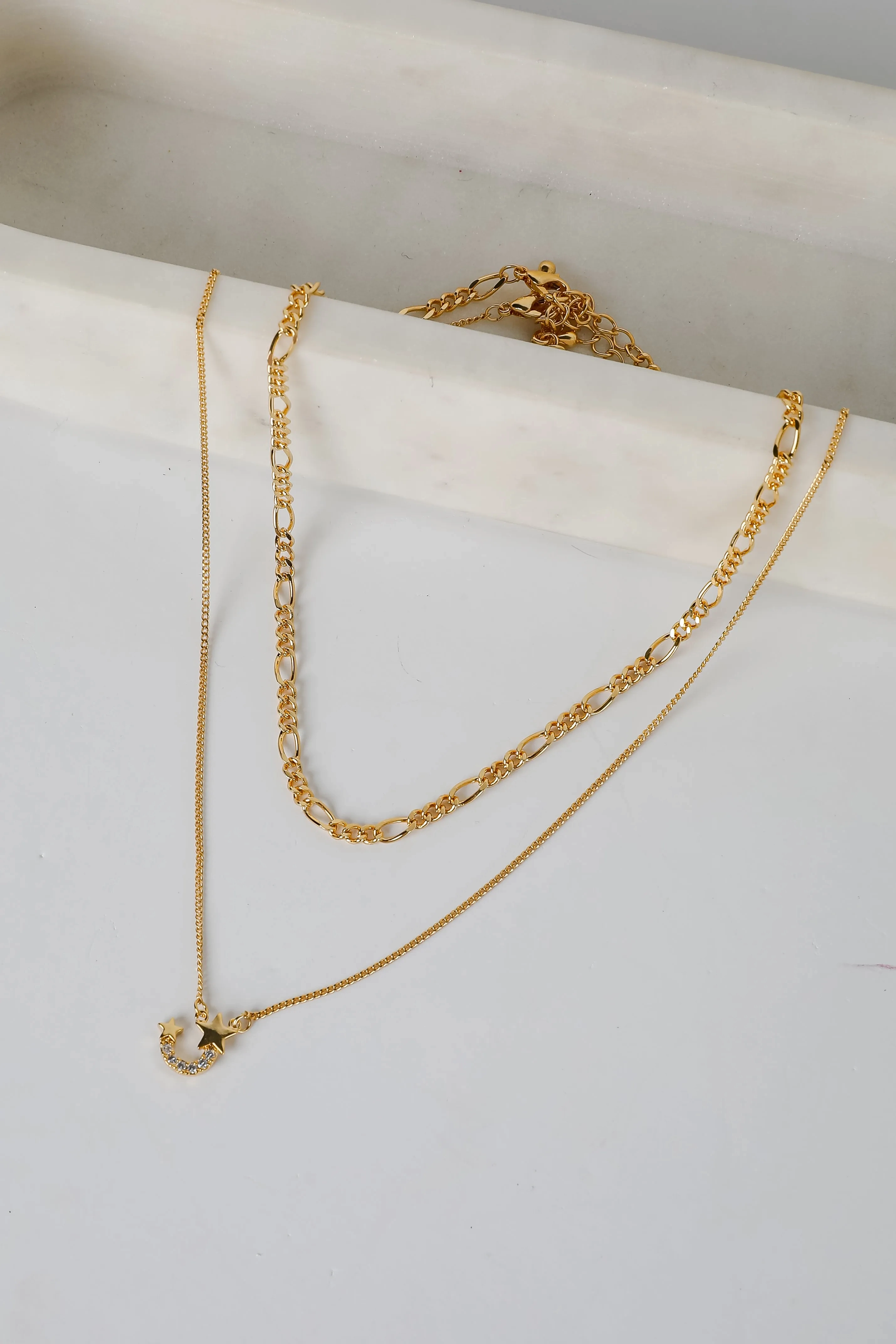 Hazel Gold Layered Chain Necklace