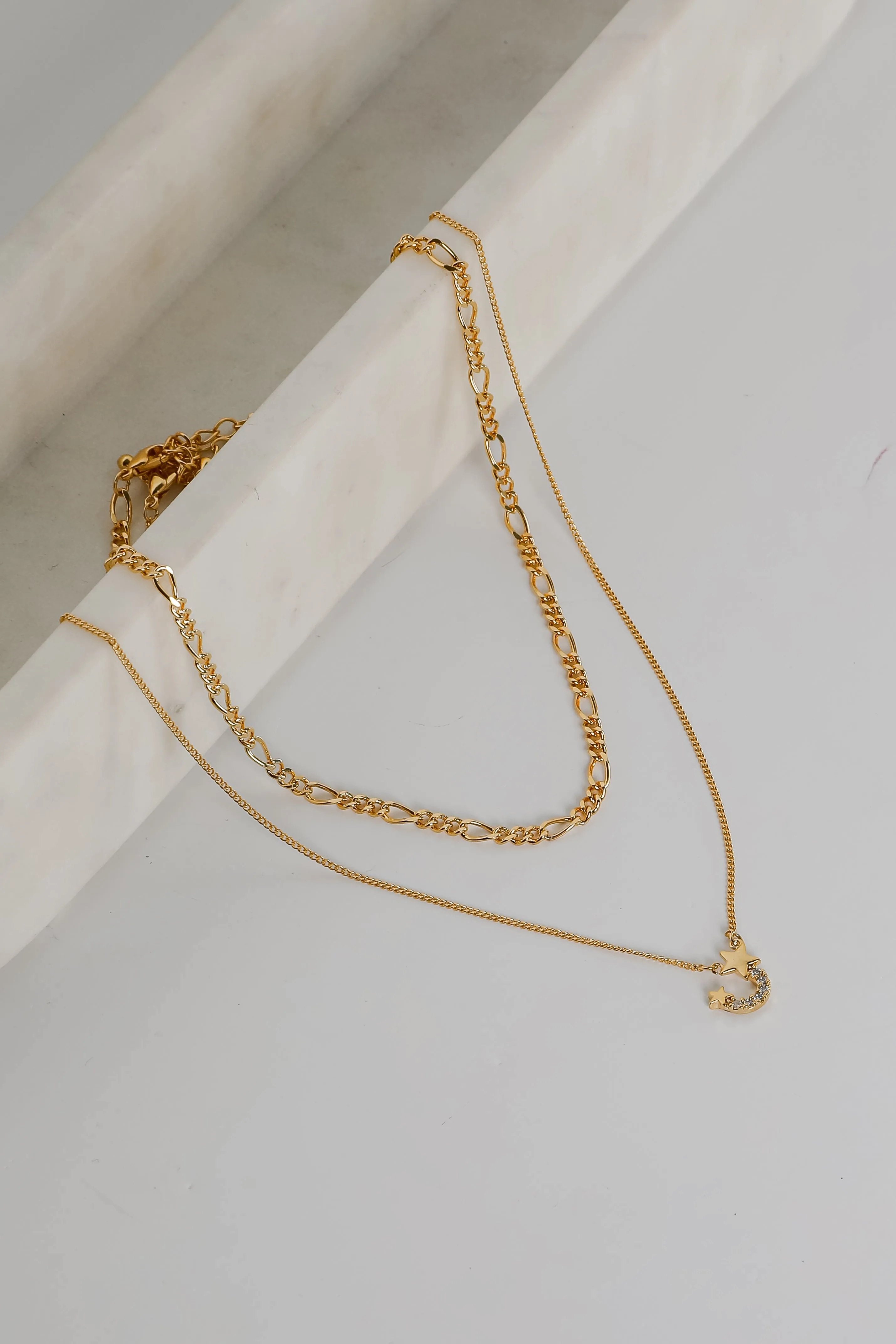 Hazel Gold Layered Chain Necklace