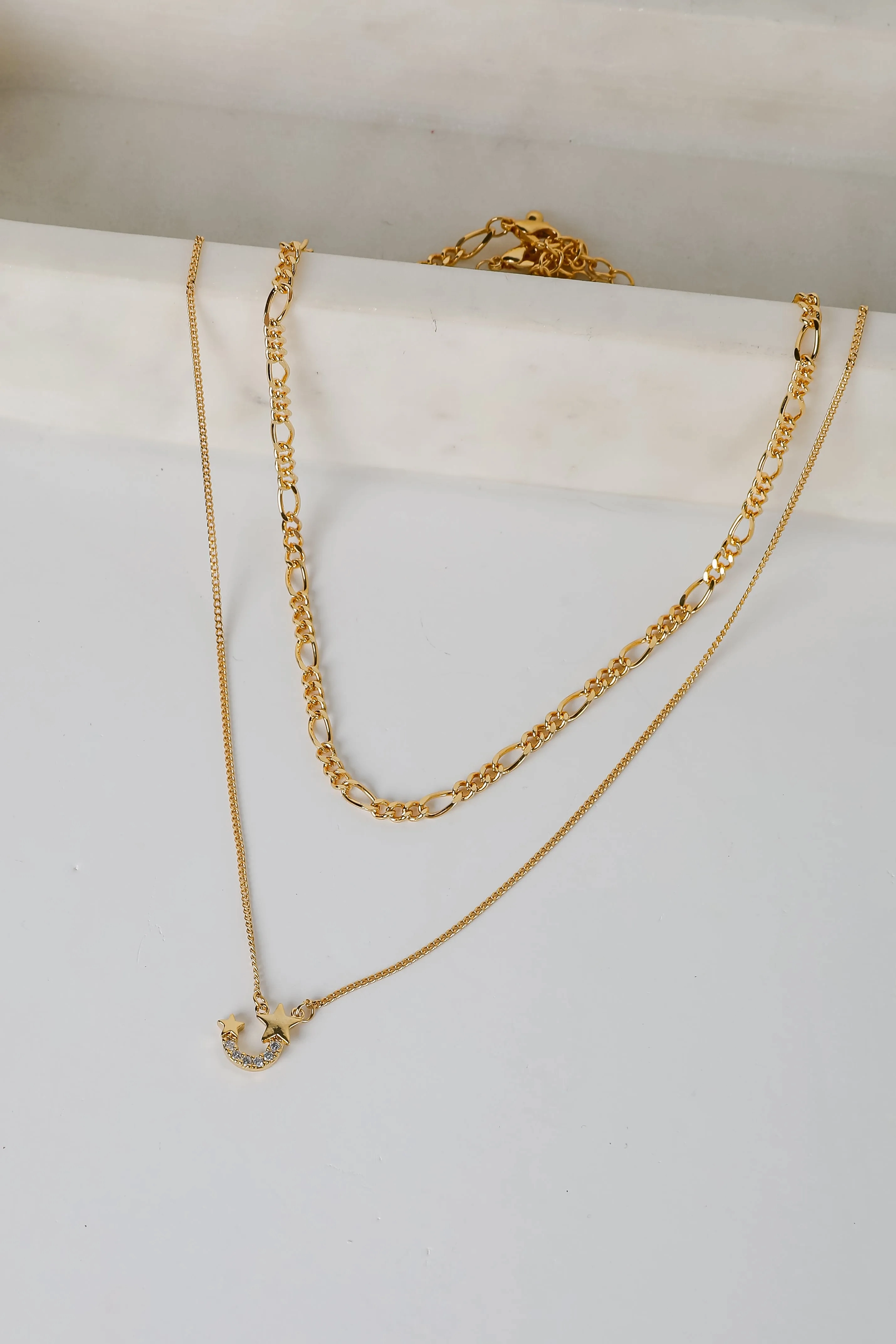 Hazel Gold Layered Chain Necklace