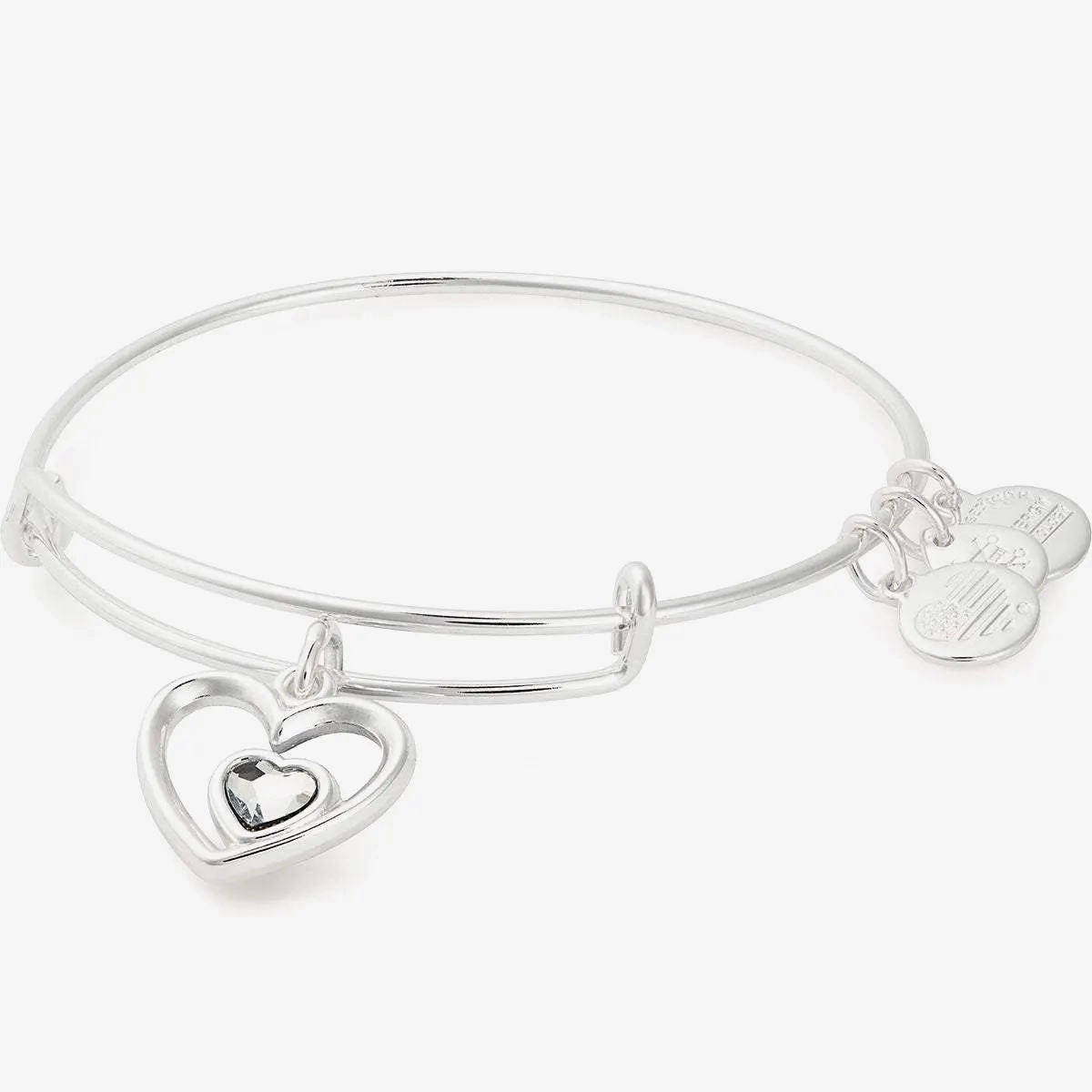 Heart in Heart Charm Bangle