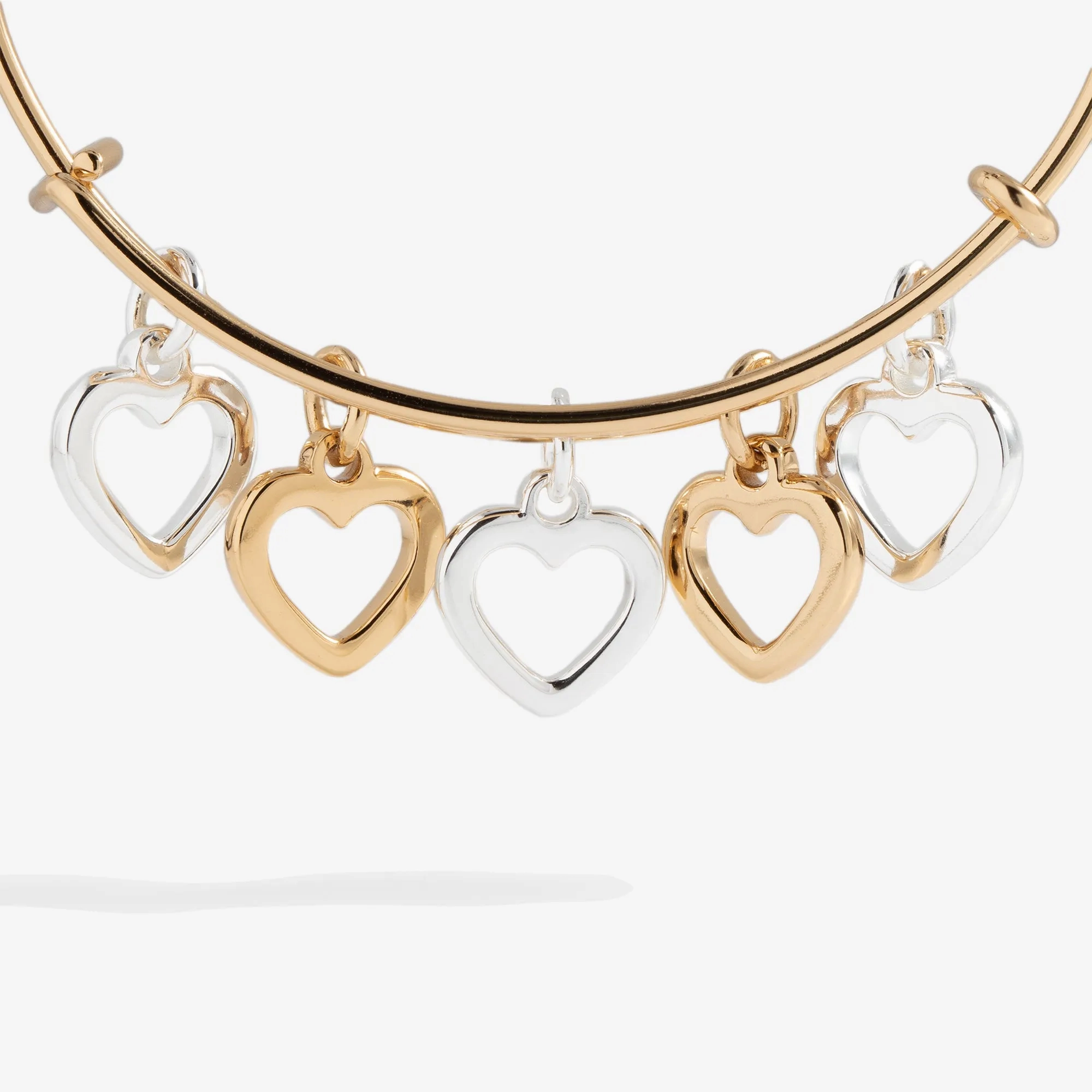 Hearts Multi-Charm Bangle