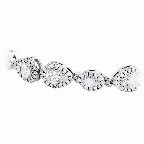 Hearts On Fire Teardrop Halo Line Bracelet
