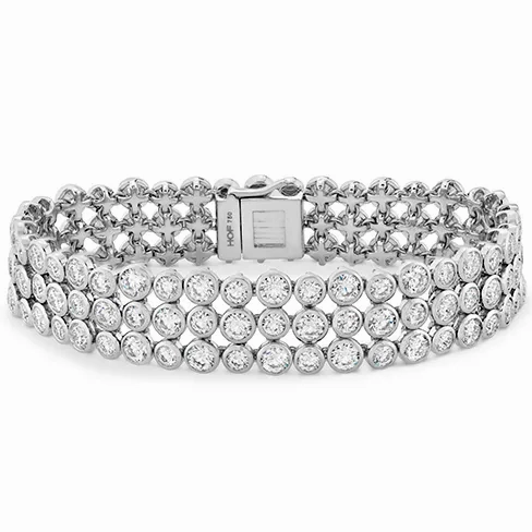 Hearts On Fire Triple Bezel Diamond Bracelet