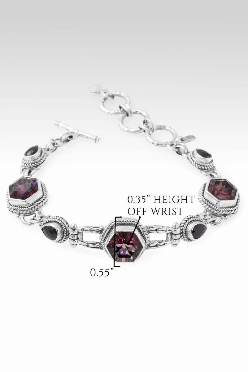 Heavenly Grace Bracelet II? in Ultra Berry? Mystic Quartz &amp; Black Spinel