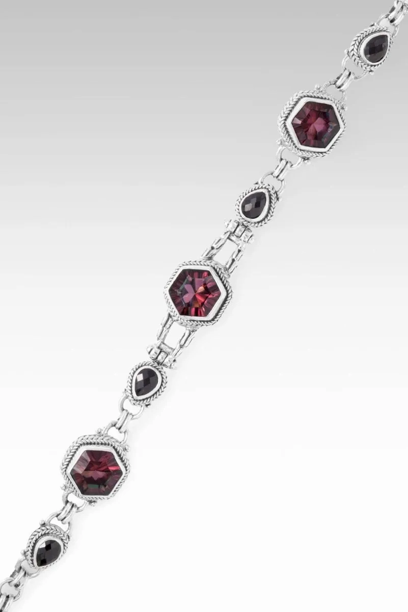 Heavenly Grace Bracelet II? in Ultra Berry? Mystic Quartz &amp; Black Spinel