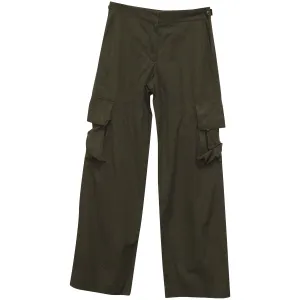 Helmut Lang Cargo-Hose in Khaki Grün aus Baumwolle