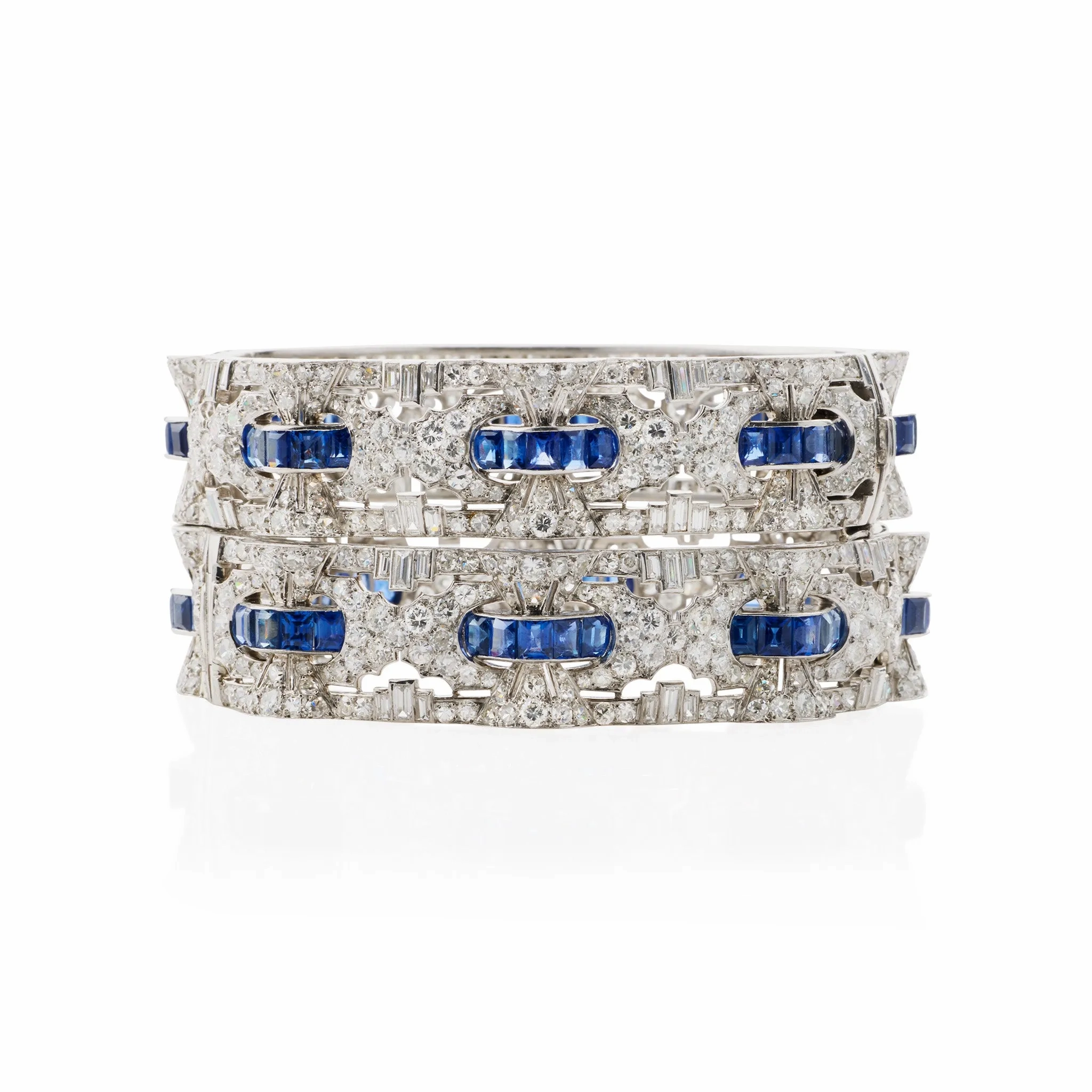 Henri Bloch Pair of Art Deco Bracelets