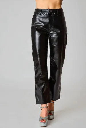 Hochgeschnittene Hose in Schwarz