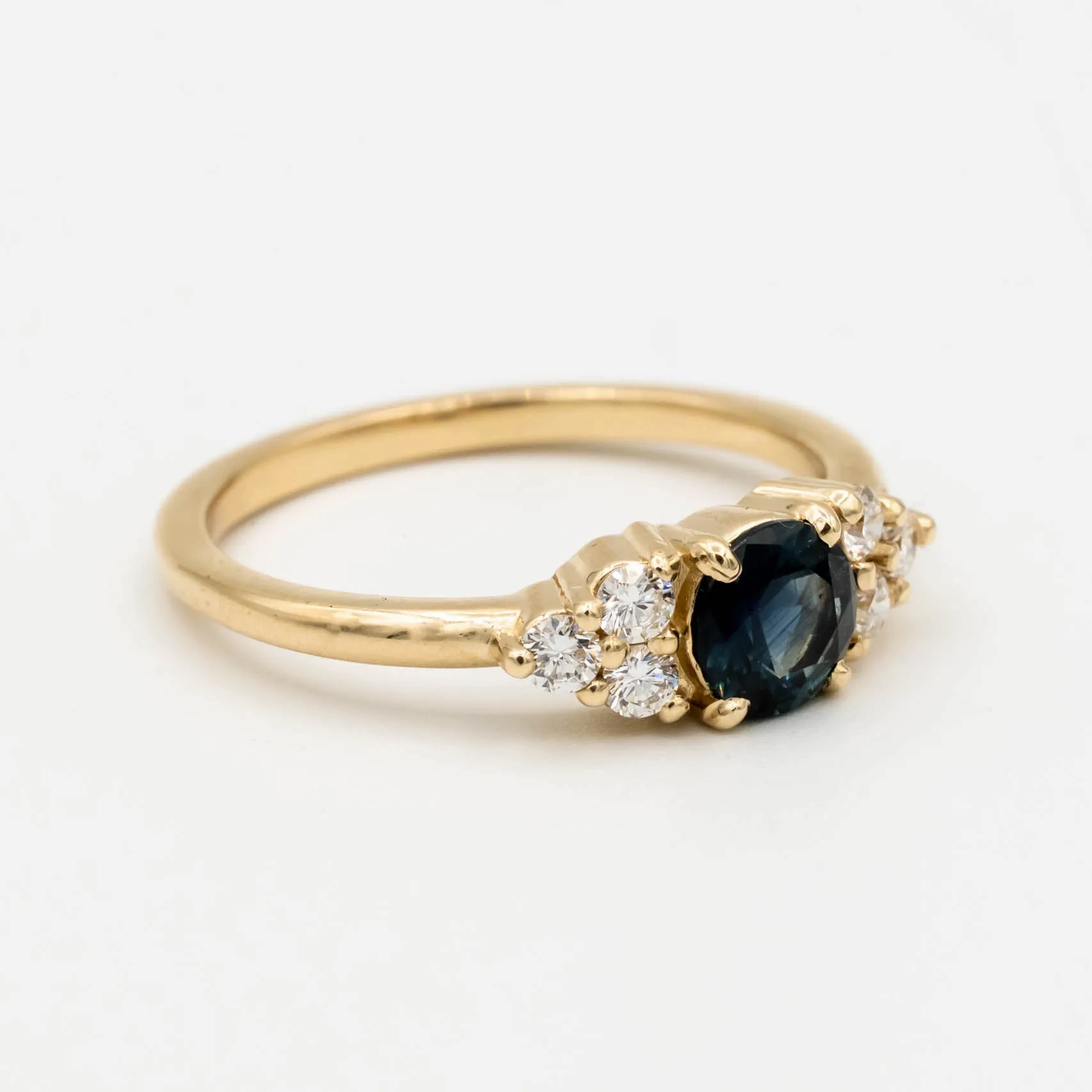Holly Engagement Ring | .74 Montana Sapphire | 14k Yellow Gold