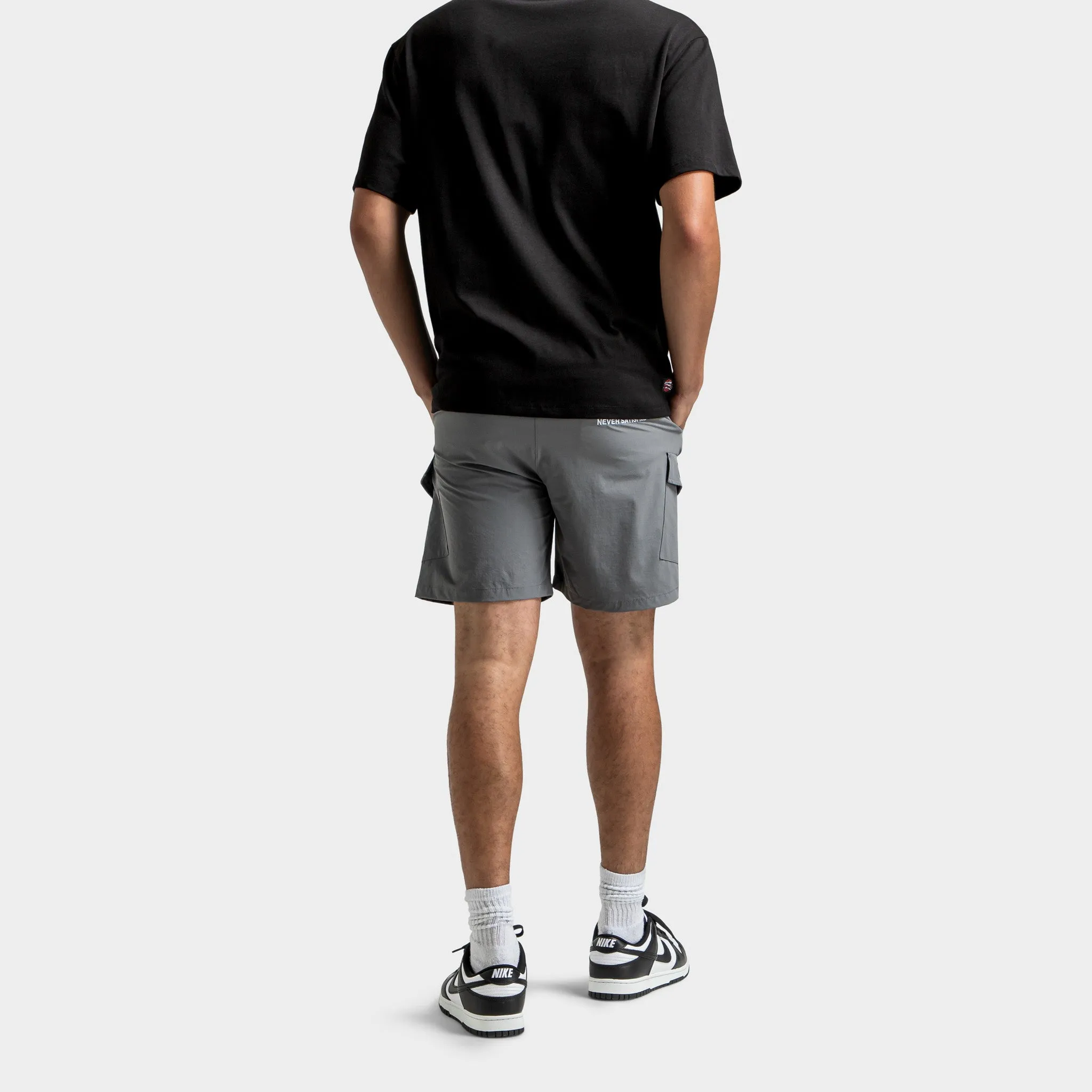 Hoodrich Hoodrich District Gewebte Cargo Shorts Lava Rauch / Schwarz - Litschi