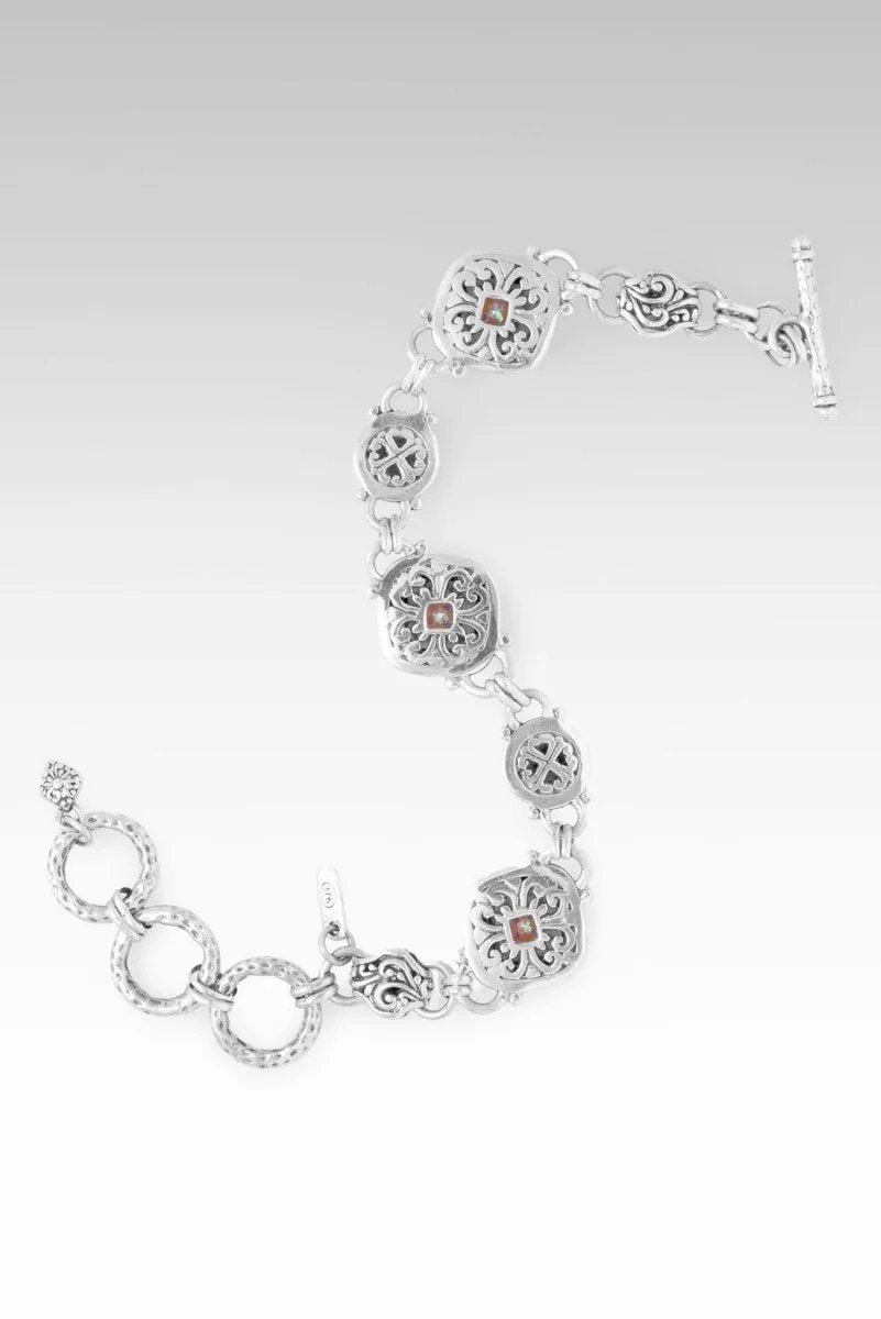 Hope Alive Bracelet? in Summer Peach? Mystic Quartz &amp; Rhodolite Garnet
