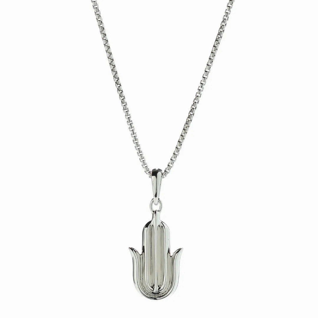 Hope Hamsa  Silver Necklaces w.