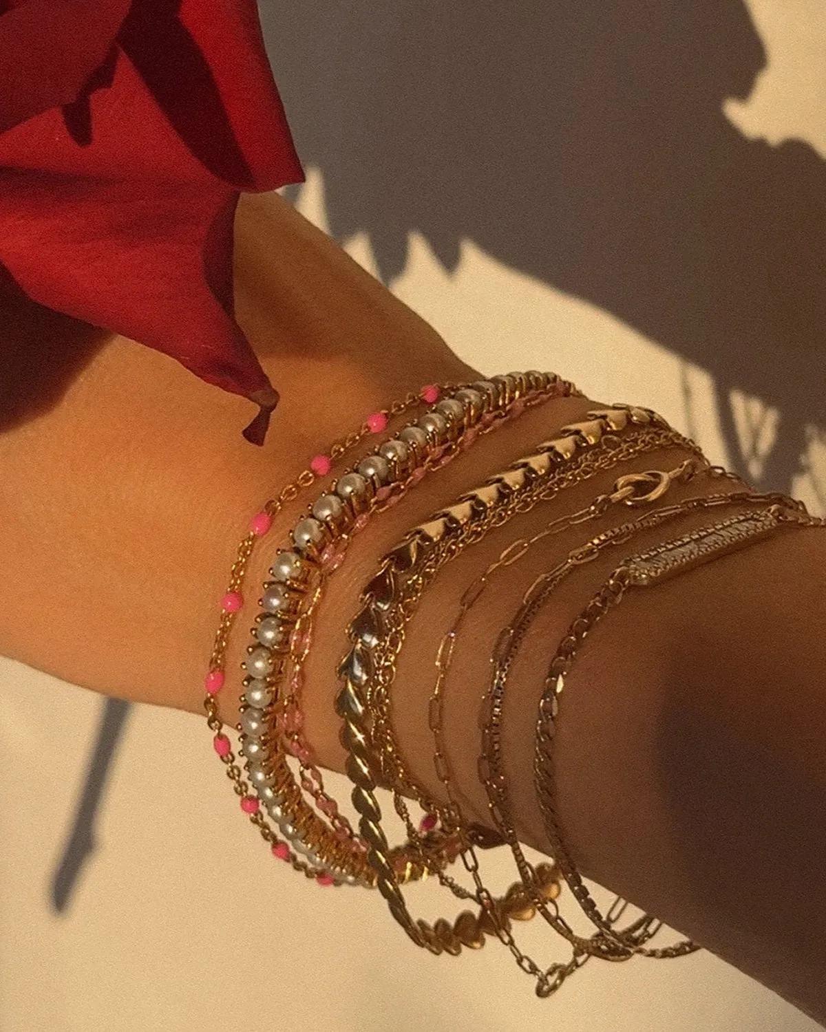 Hot Pink Candy Chain Bracelet