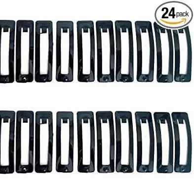 HP HIGH PROFILE Tic Tac Hair Clips Made As Korea_Korean and Hair Accessories for Women and Girls, 24 Pcs (Pack of 2) Black Glossy and Matte