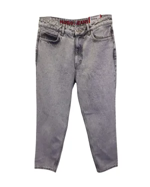 Hugo Boss Hellgewaschene Jeans in Grau Baumwolle