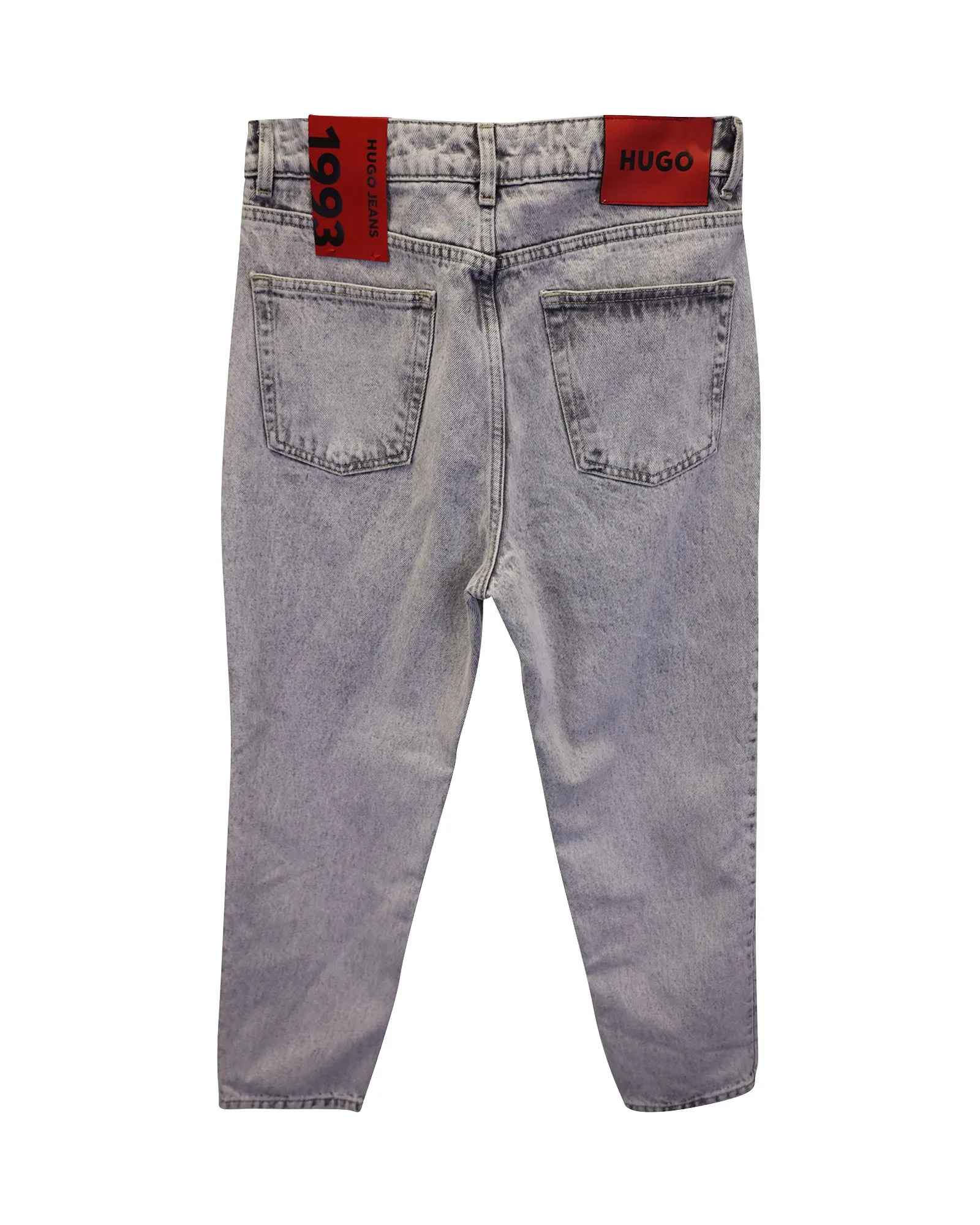 Hugo Boss Hellgewaschene Jeans in Grau Baumwolle