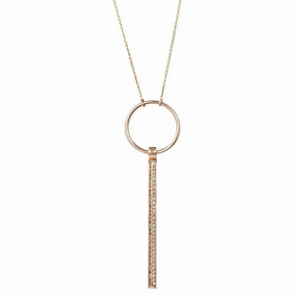 ICON FINE Drop 18K Rosegold Necklace w. Diamond