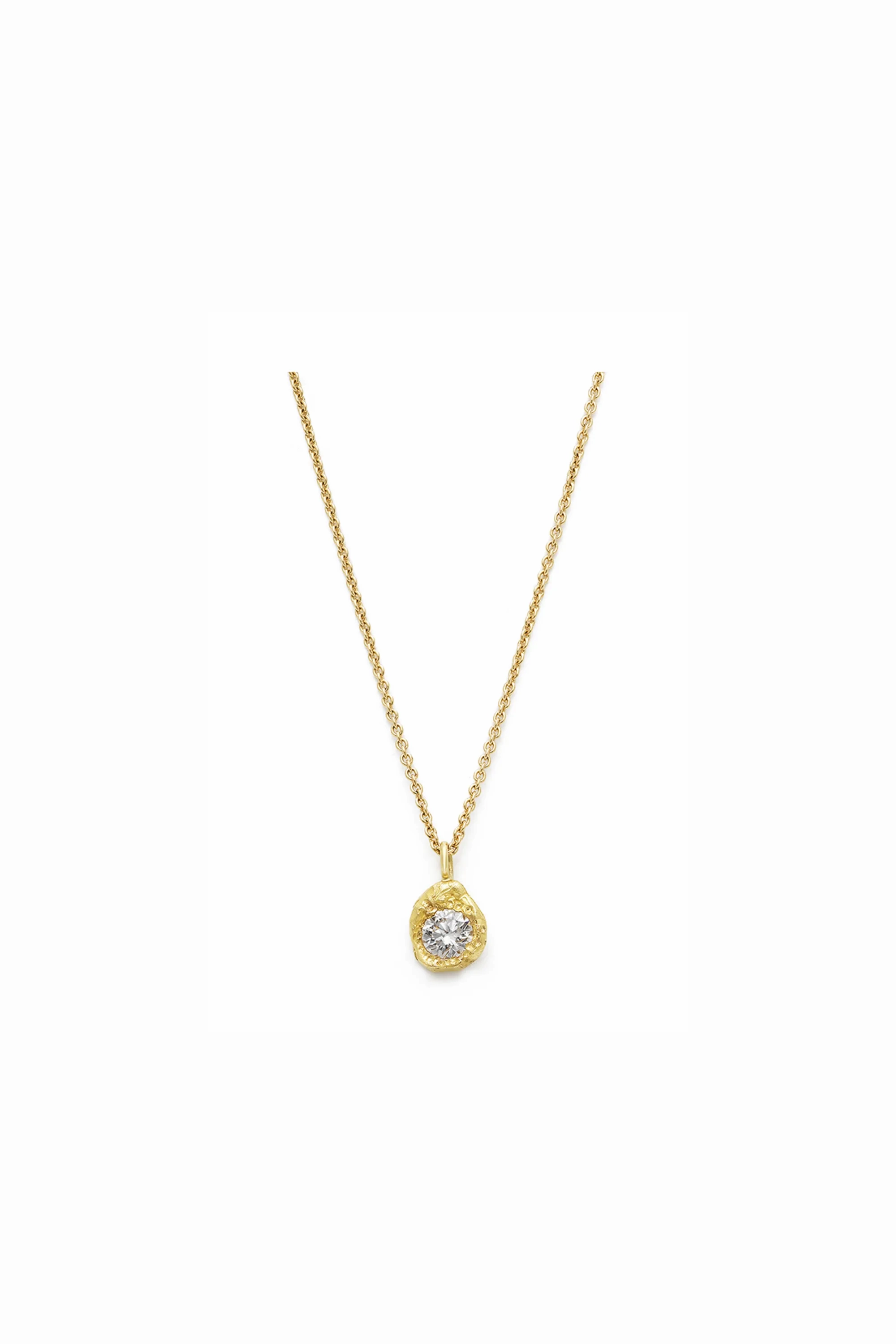 Iman 0.20ct 18K Gold Necklace w. Diamond