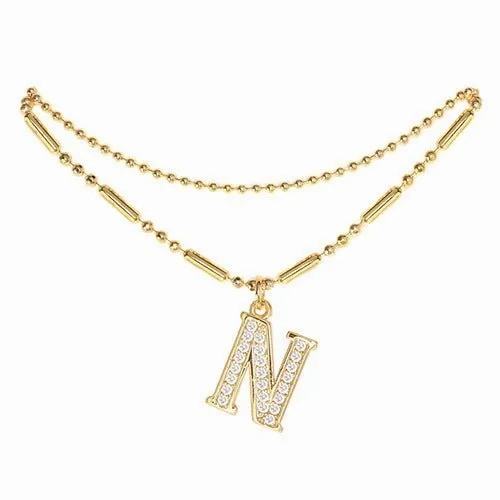 Initial Anklet Gold