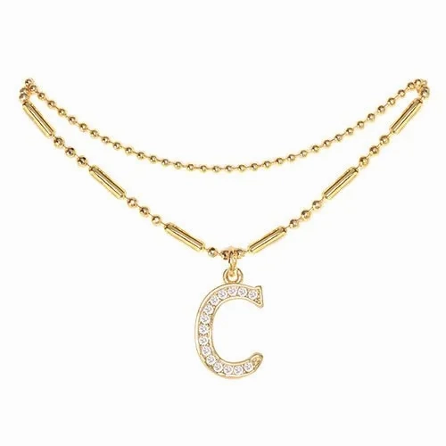 Initial Anklet Gold