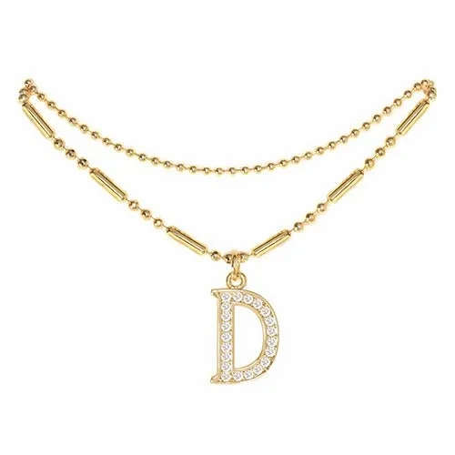 Initial Anklet Gold
