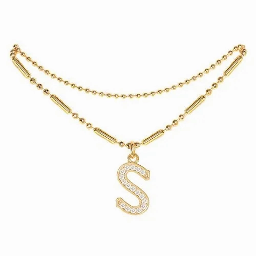 Initial Anklet Gold
