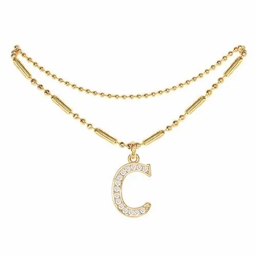 Initial Anklet Gold