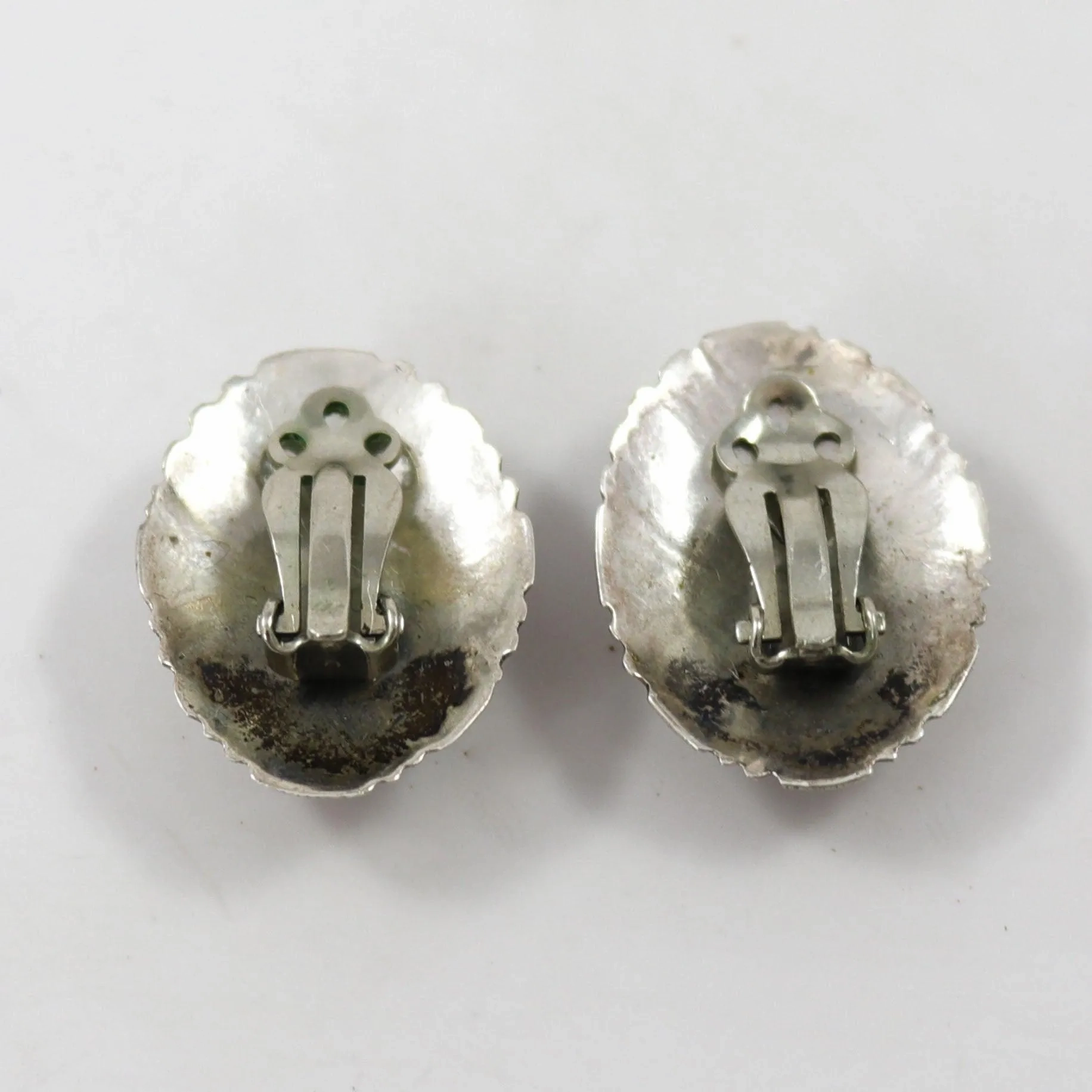 Inlay Clip Earrings