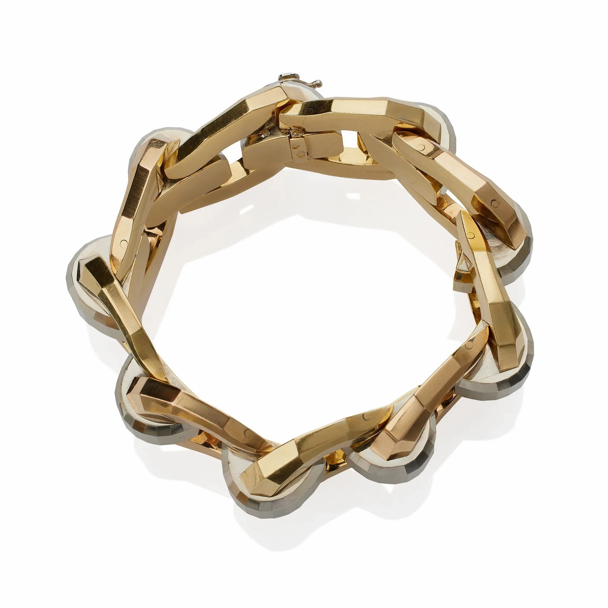 Italian Retro 18K Tri-color Gold Bracelet