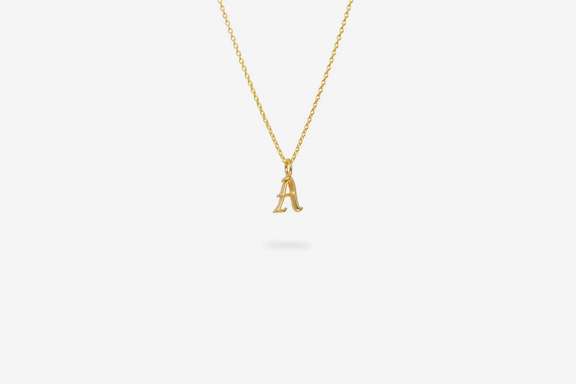 IX A Letter 22K Gold Plated Pendant