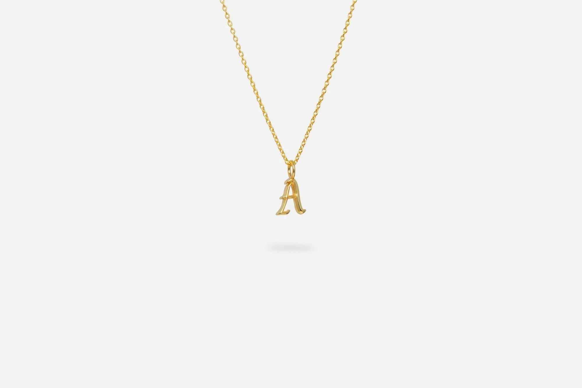 IX A Letter 22K Gold Plated Pendant