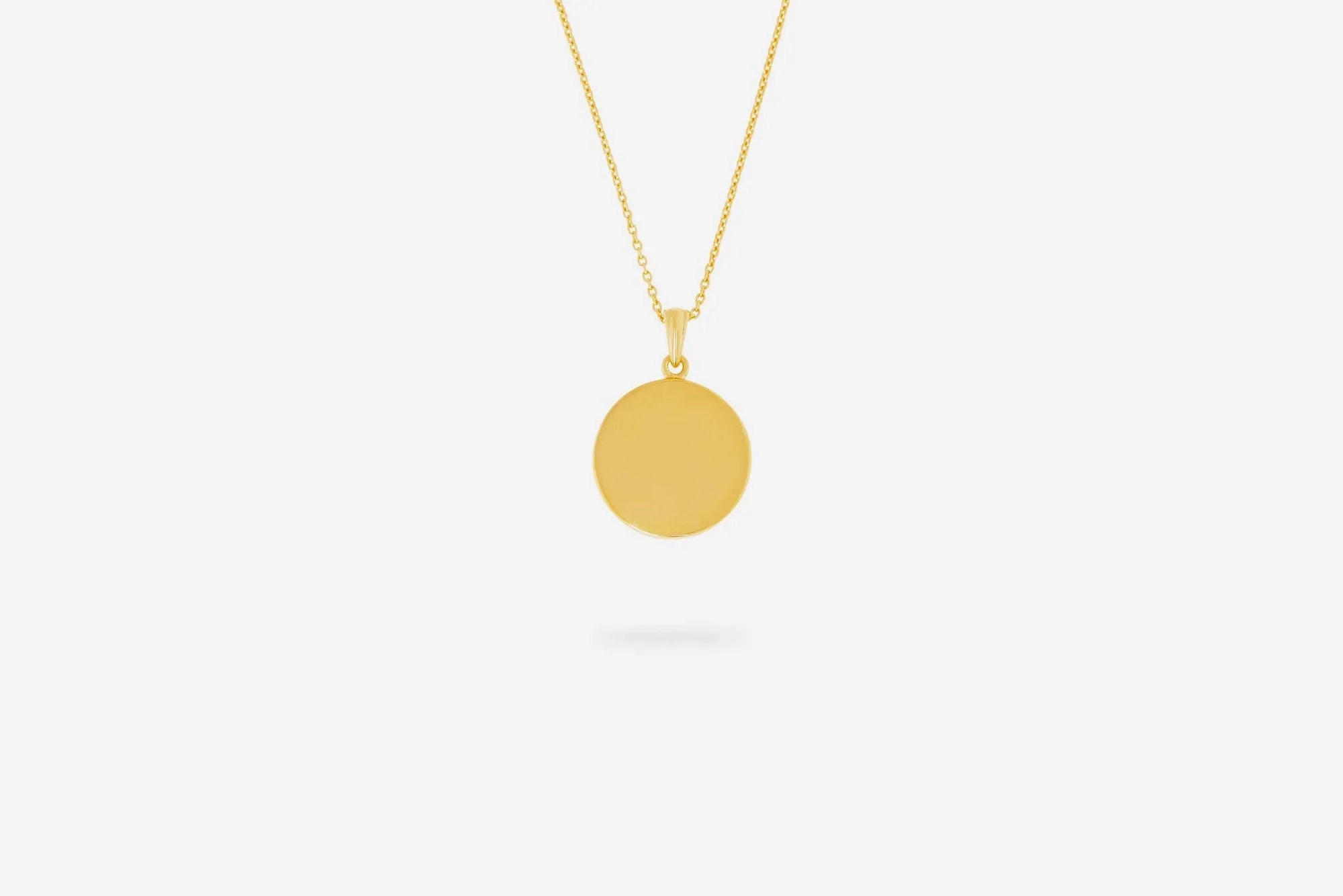 IX Anker 22K Gold Plated Pendant w. Onyx
