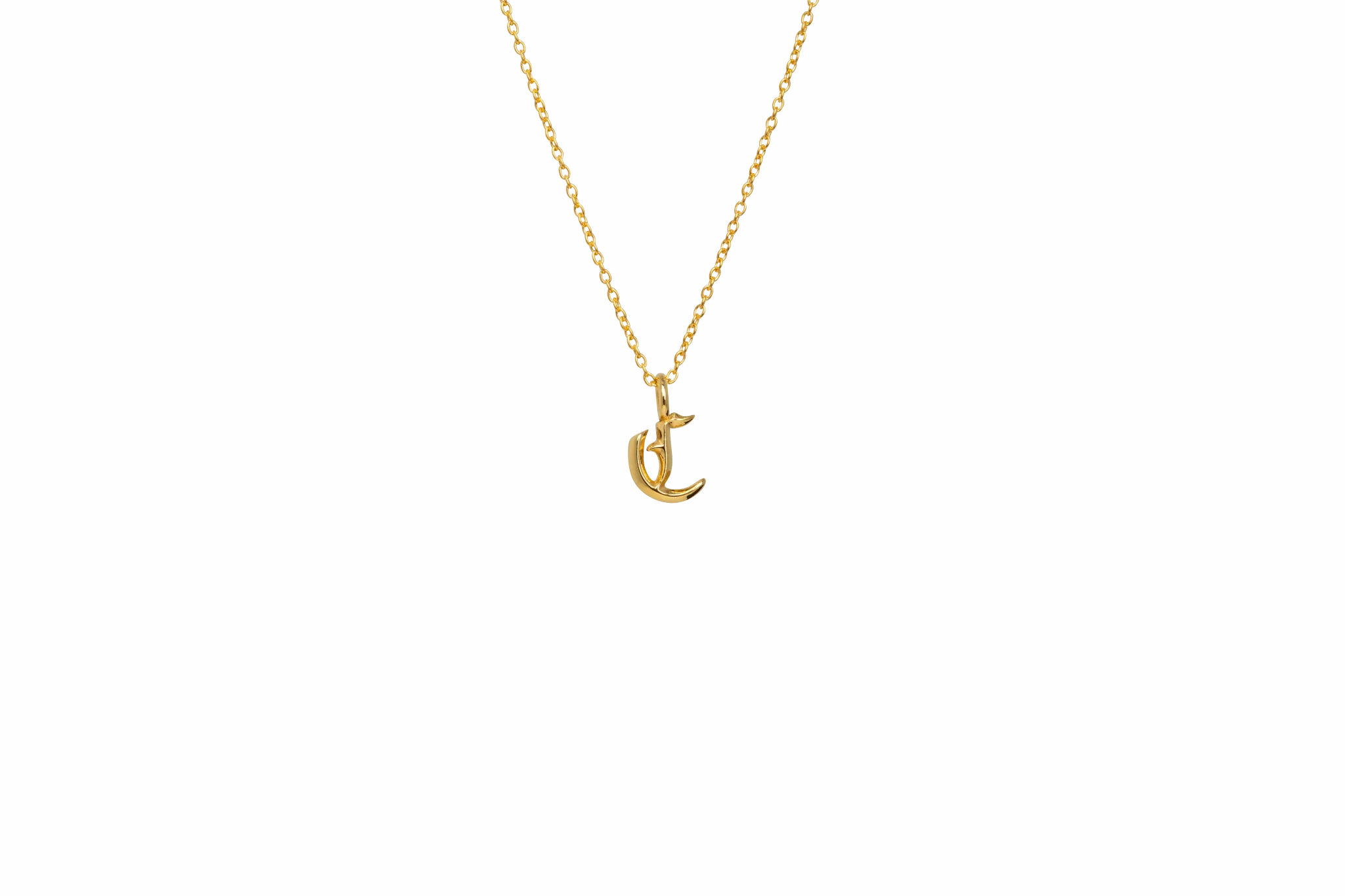 IX C Letter 22K Gold Plated Pendant